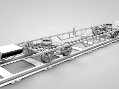 Western Cattle Wagon 3D model