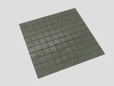 Low Poly Vintage Modular Morgue With PBR Materials Low-poly 3D model