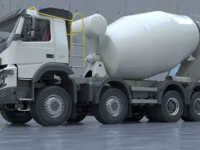 Volvo FMX truck Concrete Mixer 3D model