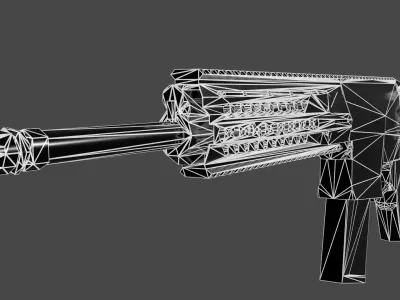 Milli Piyade Tufegi MPT76 Low Poly - Free Model Free low-poly 3D model