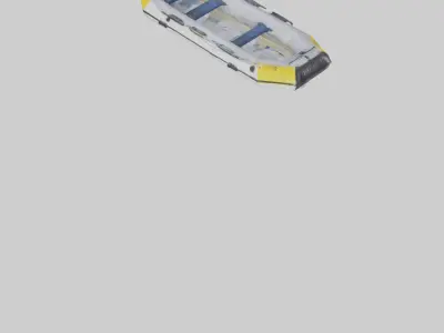 Inflatable Boat model Low-poly 3D model
