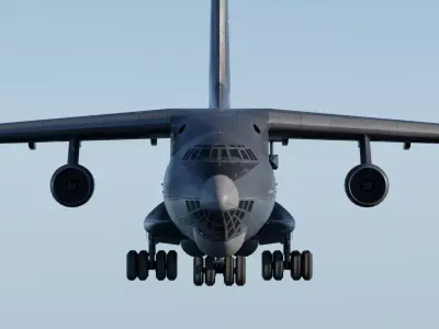 Iliouchine Il-78 Fully-Rigged Animated Game Ready Low-poly 3D model
