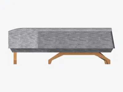 Seat - Ottoman - Simplicity - Corner Low-poly 3D model