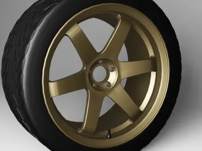 Volk Racing TE37 3D model by BackyardGarage