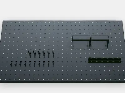 BROR 20 pieces pegboard set Low-poly 3D model