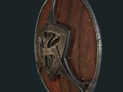 Viking Shield PBR-LowPoly Low-poly 3D model