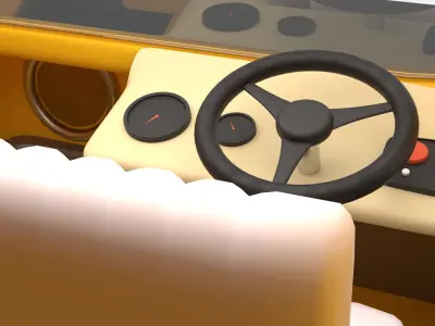 Cartoon Bus 3D Model 3D model