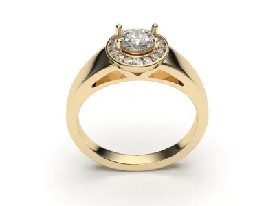 solitaire with ring sizes  8 part S129 3D print model