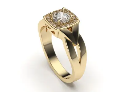 solitaire with ring sizes  8 part S121 3D print model