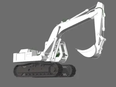 Excavator 3D model 6