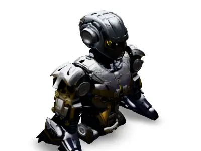 Scifi Robot Warrior Advanced Mech Model Low-poly 3D model