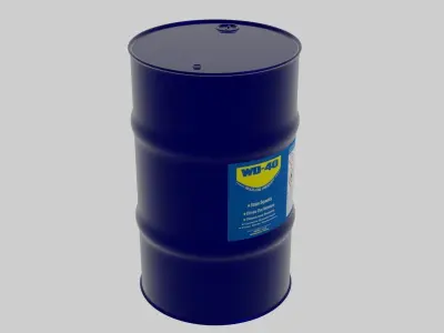 Oil Drum Low-poly 3D model 4