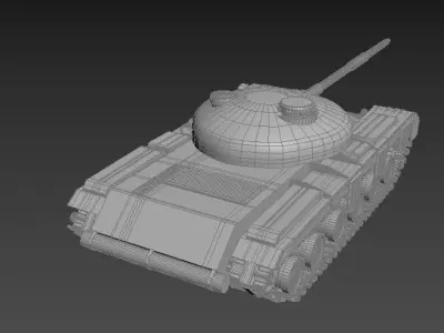 T-64 A tank Low-poly 3D model