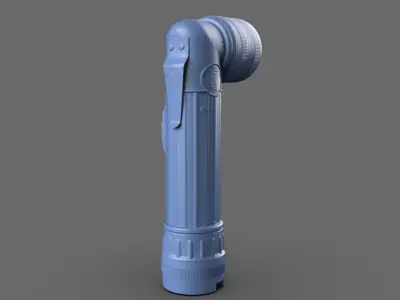 MX-991U Army Flashlight 3D model