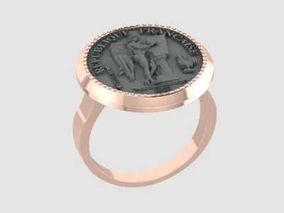 ARTIST RELIEF ANTIQUE RING DESIGN FOR WOMEN 3D print model