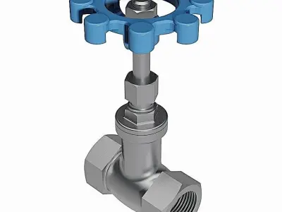 Gate Valves - BSP Threaded Ends -  3D model