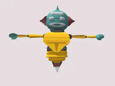 ROBOT 3d SET for GAME ANIMATING MODElING 3D model