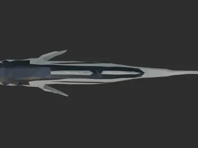 Low Poly White Bass Low-poly 3D model