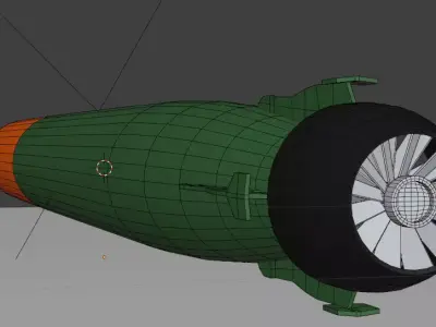 US Navy Mk 48 Torpedo 3D model