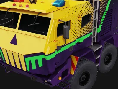Fire Truck Low-poly 3D model by Garage-B14