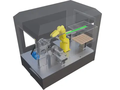 Robot grinding machine 3D model