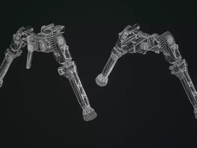 Bipod Cadex Defence Falcon  Low-poly 3D model