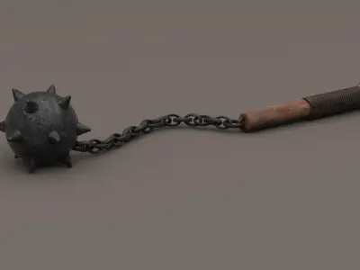 Medieval Weapon Morning Star Low-poly 3D model