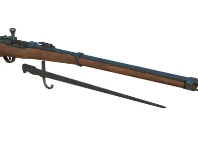 Fusil Gras mle 1874 Low-poly 3D model