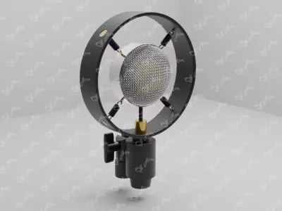 Antique Vintage Big Diaphragm Condenser Microphone 3D model