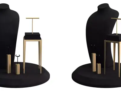 Monicadisplaystudio Jewelry Stand Vol 05 with 5 color Free low-poly 3D model