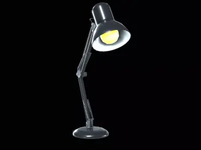 Adjustable Industrial Desk Lamp Low-poly 3D model