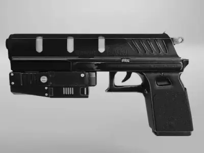 Small pistol wint sensor infared Low-poly 3D model