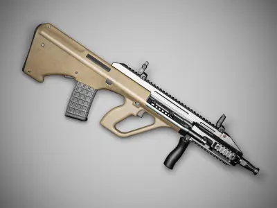 Steyr AUG A3 CQC Kit Low-poly 3D model
