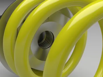 Car Shock Absorber 3D model