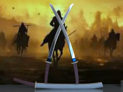 High Quality Photoreal Katana Sword 3D Model Free 3D model