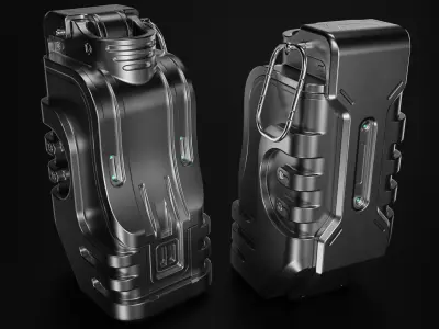 Sci-fi Grenade Low-poly 3D model purchase