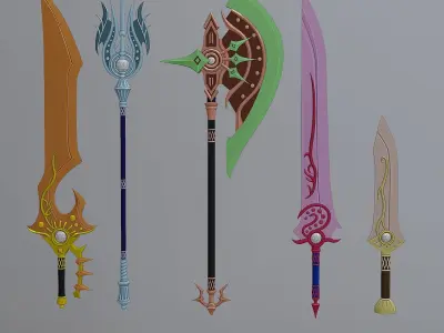 Fantasy weapon set 77 3D model