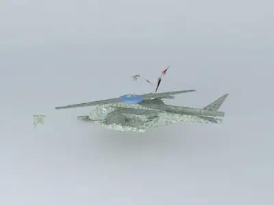 UN task force alpha-UAV command unit  Peacemaker MK II airborne 3D model