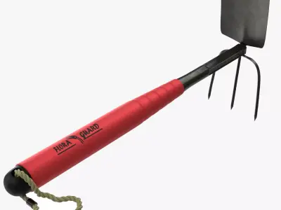 Garden Tool Hand Hoe Cultivator 3D model