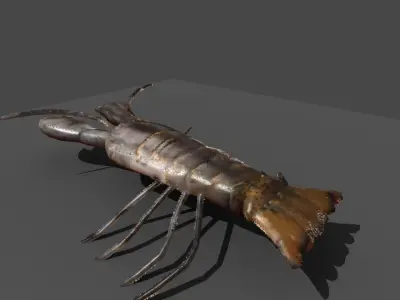 lobster with claws 3D model