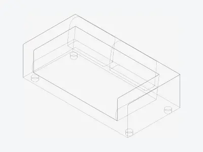 Seat - Sofa - Simplicity - Comfort - Double Low-poly 3D model