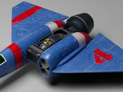 star fighter Low-poly 3D model by dynamesh1125