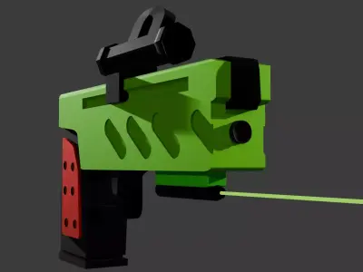 Cyber Toy Gun Low-poly 3D model