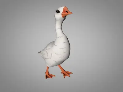 Goose Low-poly 3D model