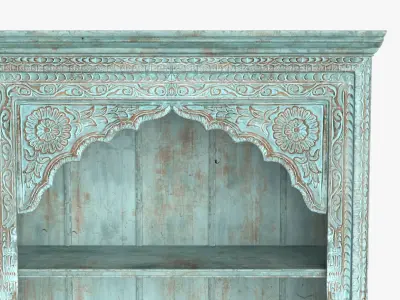 Vintage Bookcase Shelf Low-poly 3D model