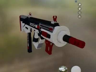 gun 9 Low-poly 3D model