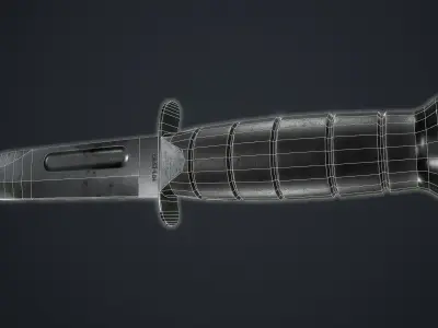 Ka-Bar Modern Military Knife Low-poly 3D model