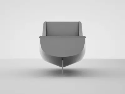 Lifeboat - Type 9 - Boat Davit - Warship 3D model