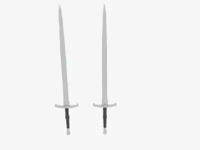  Feanors Two-Handed Medieval Sword Low-poly 3D model