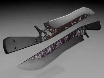 Stylized Military Knife Low-poly 3D model